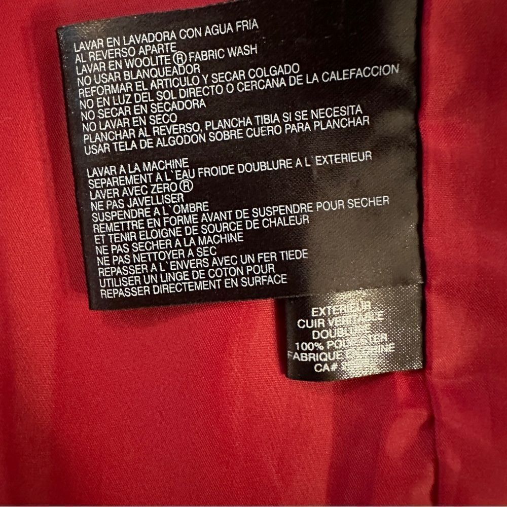 Bernardo Red Leather Jacket - Picture 7 of 11